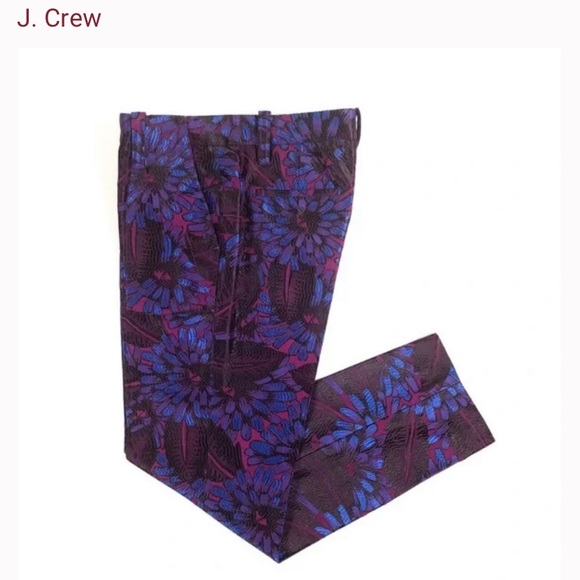 J Crew garden pant in midnight floral jacquard - Picture 6 of 8